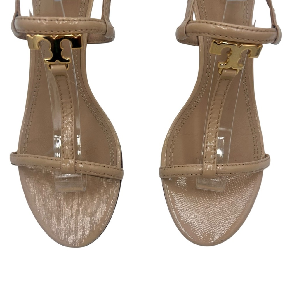 Tory Burch Nude Leather T Strap Kitten Heels - Picture 3 of 8
